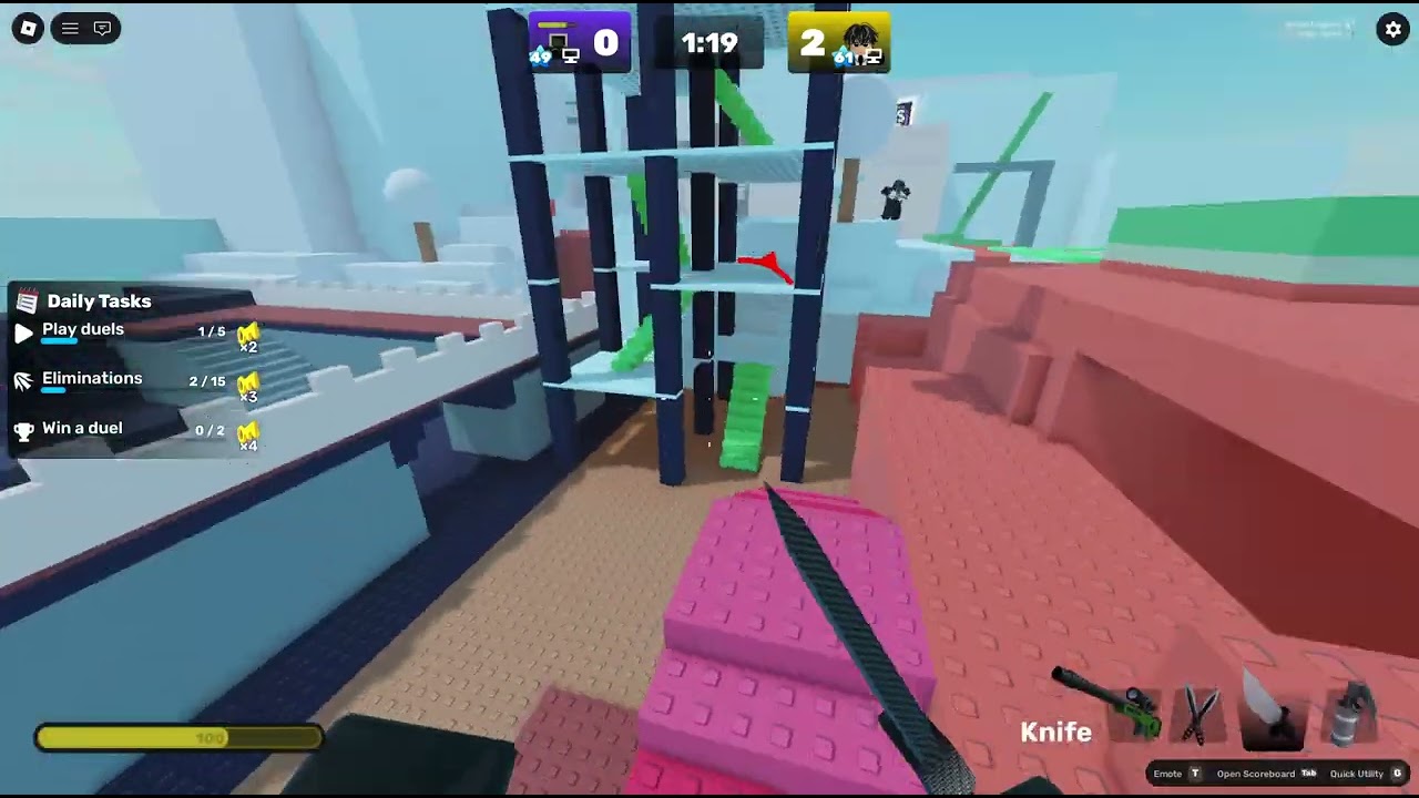 My friend got toxic so i beat him in Roblox Rivals
