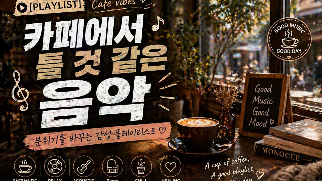【Playlist】카페에서🎵 틀 것 같은 🎧음악🎵 🎵