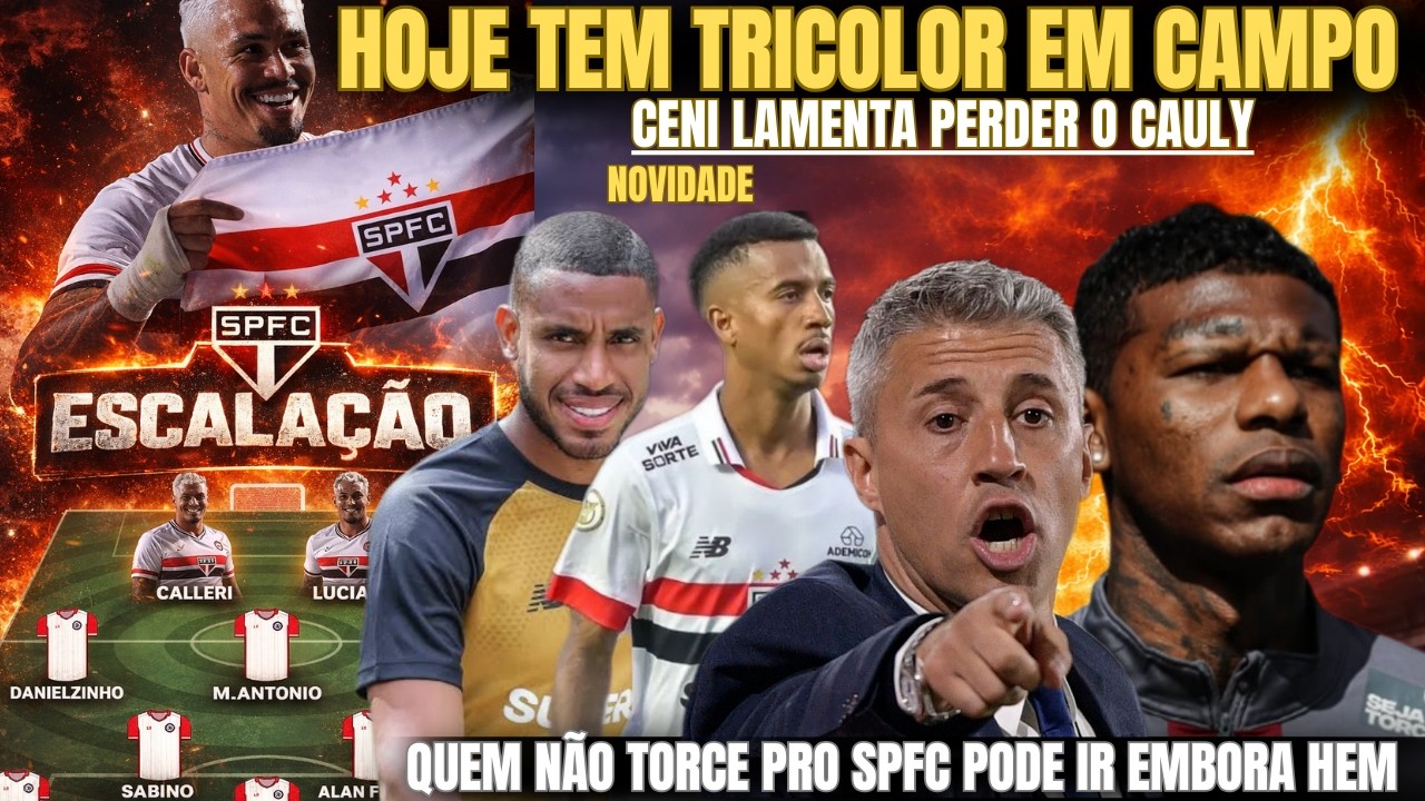 DOMINGÃO TRICOLOR - SPFC X PONTE PRETA - FORÇA MÁXIMA ?  ESCALAÇÃO - POLÊMICA - REFORÇOS E+