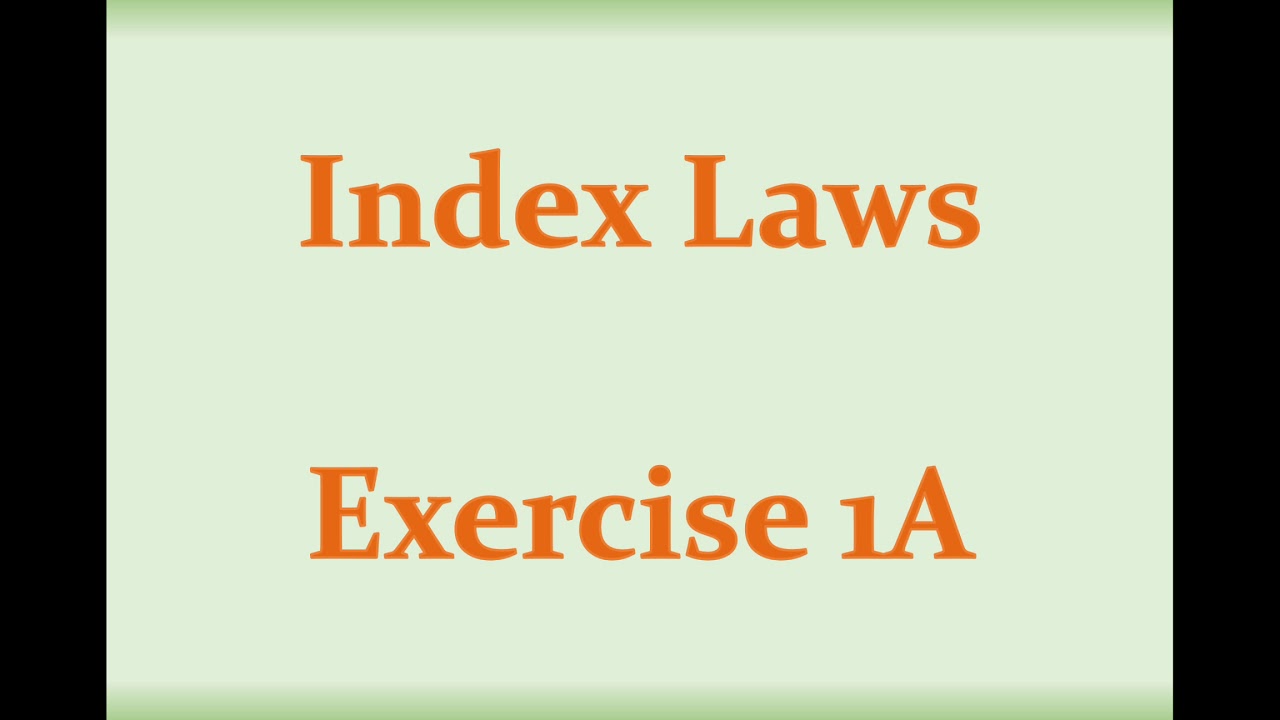 AS Maths - Pure - Index Laws