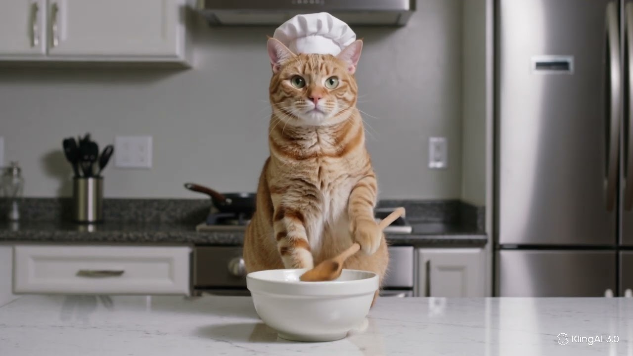 AI Magic in the Kitchen #cat 