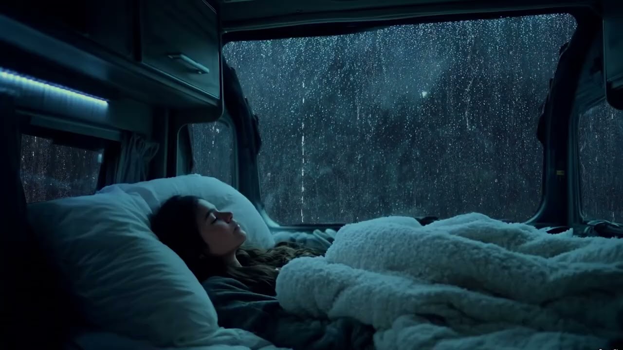Sleep Immediately 🚗 Rain Sounds in Car with Thunder, Heavy Rain Sounds for Sleeping and Relaxation