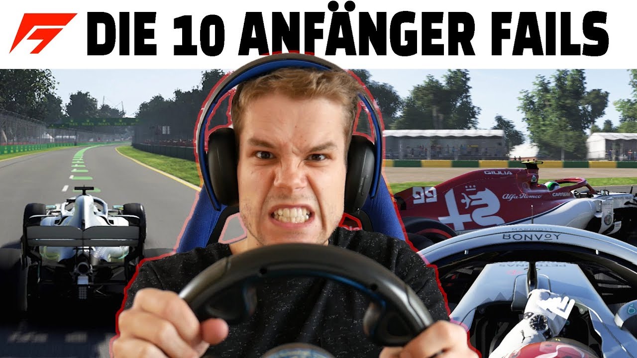 DIE 10 FORMEL 1 ANF&Auml;NGER GAMING FAILS
