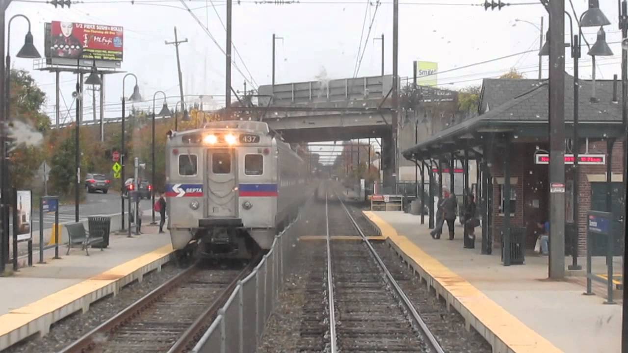 SEPTA Regional Rail Rotem Silverliner V Ride: The West Trenton Line With A Station Overshot