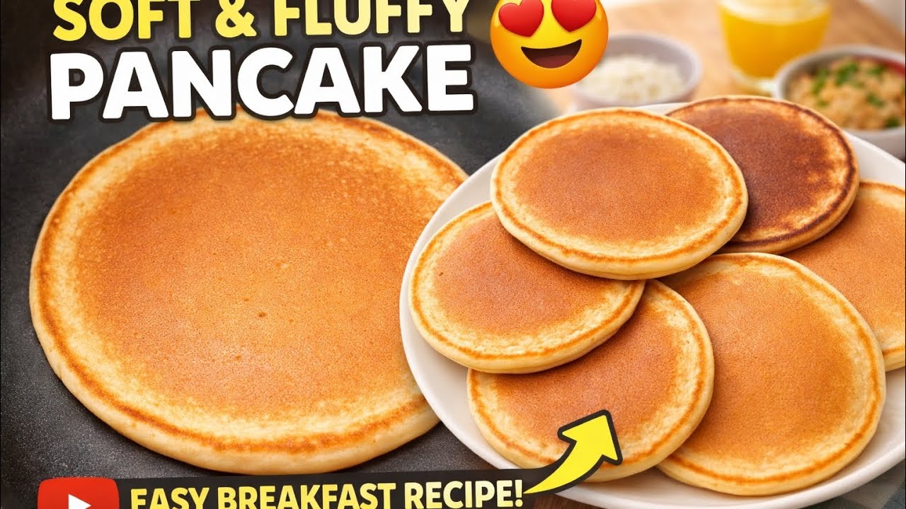 Soft & Fluffy Pancake Recipe 🥞 | Easy Breakfast Pancake | No Oven