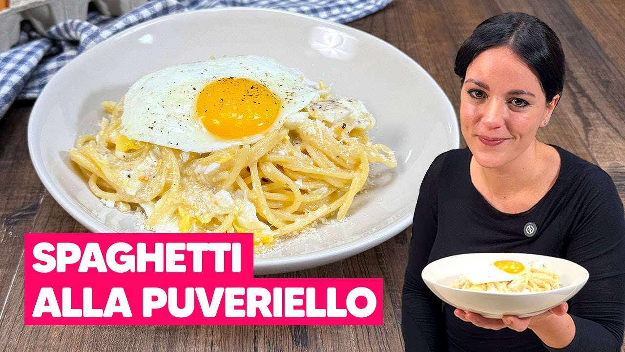 SPAGHETTI ALLA POVERELLA: solo 2 INGREDIENTI per una ricetta CREMOSA e VELOCE 😋​