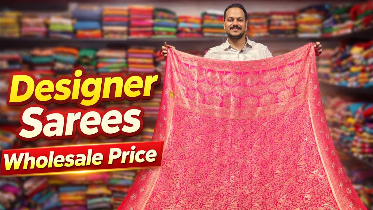 Designer Sarees Wholesale Price 😱 | Surat Market Latest Saree Collection 2026 #shivgaurisarees 