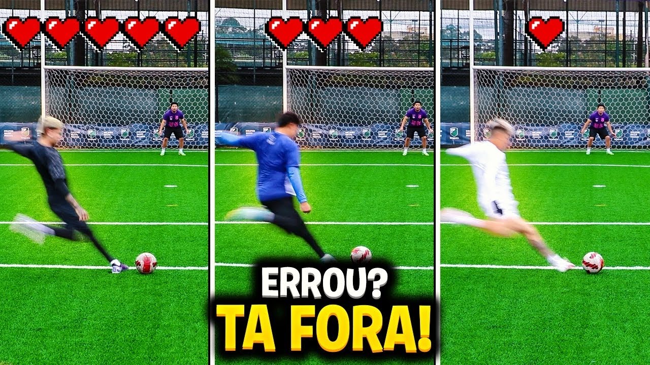 SE ERRAR 5 CHUTES PERDE! 😱 DESAFIO NA PRESS&Atilde;O! *CAIO LADR&Atilde;O??