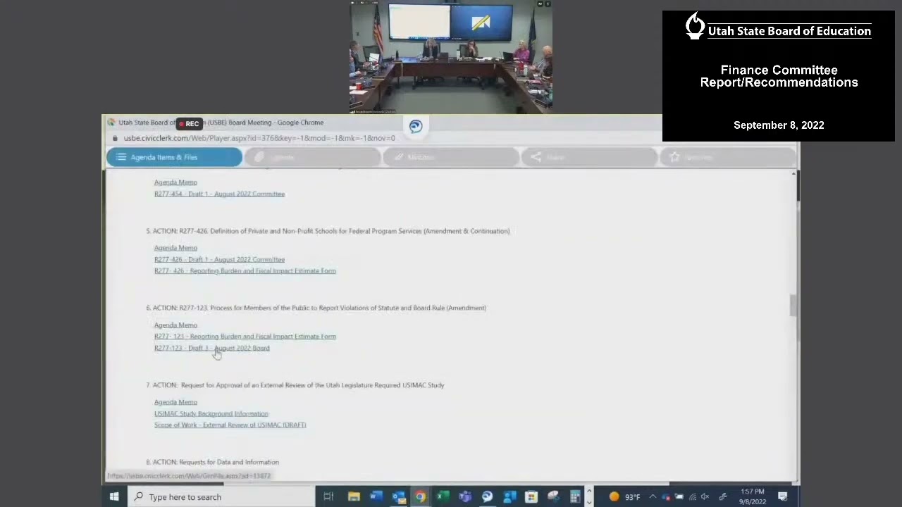 08  Finance Committee Report Recommendations