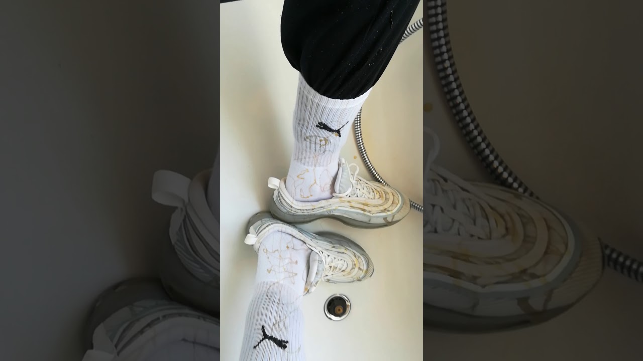 Messy and wet in nike 97 and adidas pants