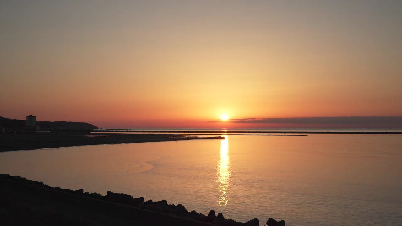 2026-02-22 今日の夕陽@柏崎市17時32分頃(日本海に沈む変形夕日…vol.2)☆polaris