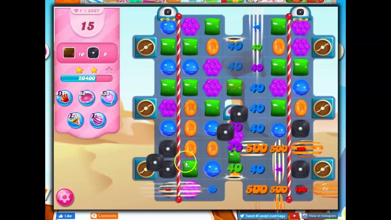 Candy Crush Level 3567 Talkthrough, 21 Moves 0 Boosters