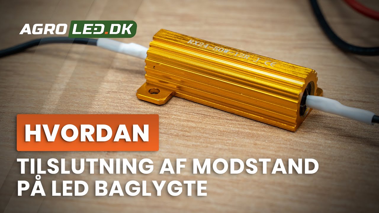 CanBus modstand tilslutning på LED baglygte | AgroLED.dk HOW TO