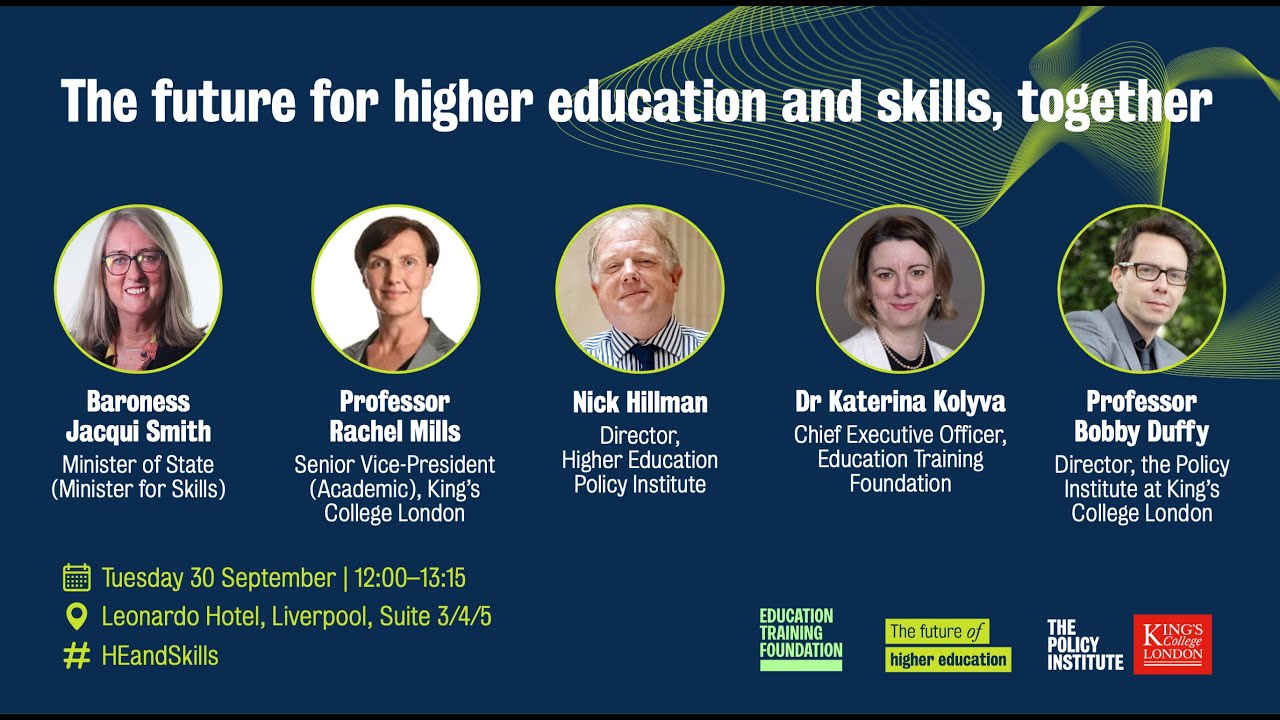 The future for higher education and skills, together