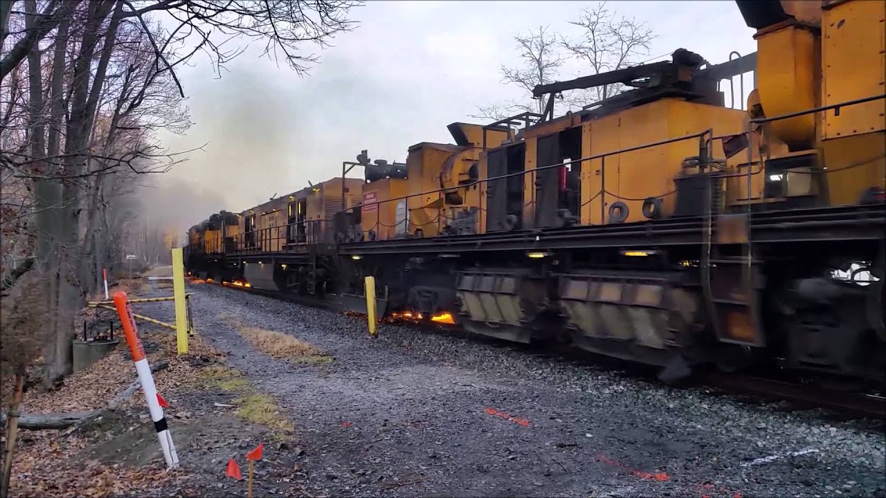 LORAM Rail Grinder on the River Line
