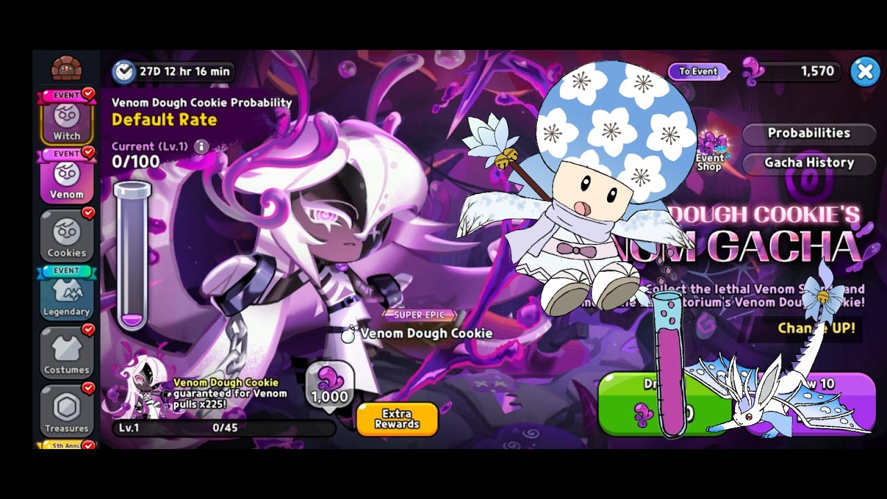 Cookie Run Kingdom Episode 73 (Venom Dough Cookie Gacha, with Raid and other Gacha~) (JP Voiced)