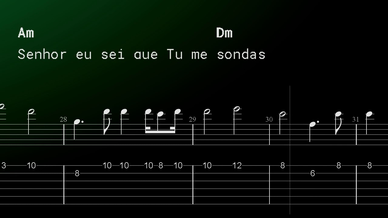 Sonda-me - com letra, cifra, tabs e partitura