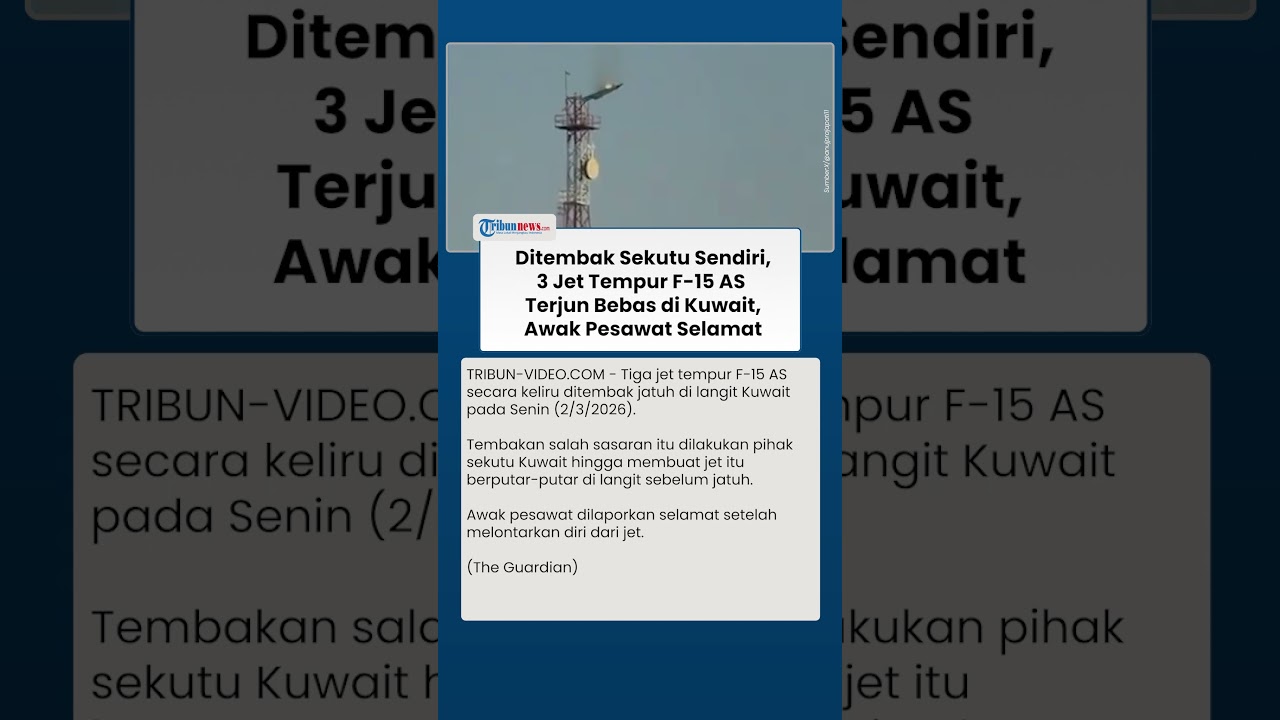 3 Jet Tempur F 15 AS Terjun Bebas seusai Ditembak Sekutu Sendiri di Langit Kuwait, Awak Selamat