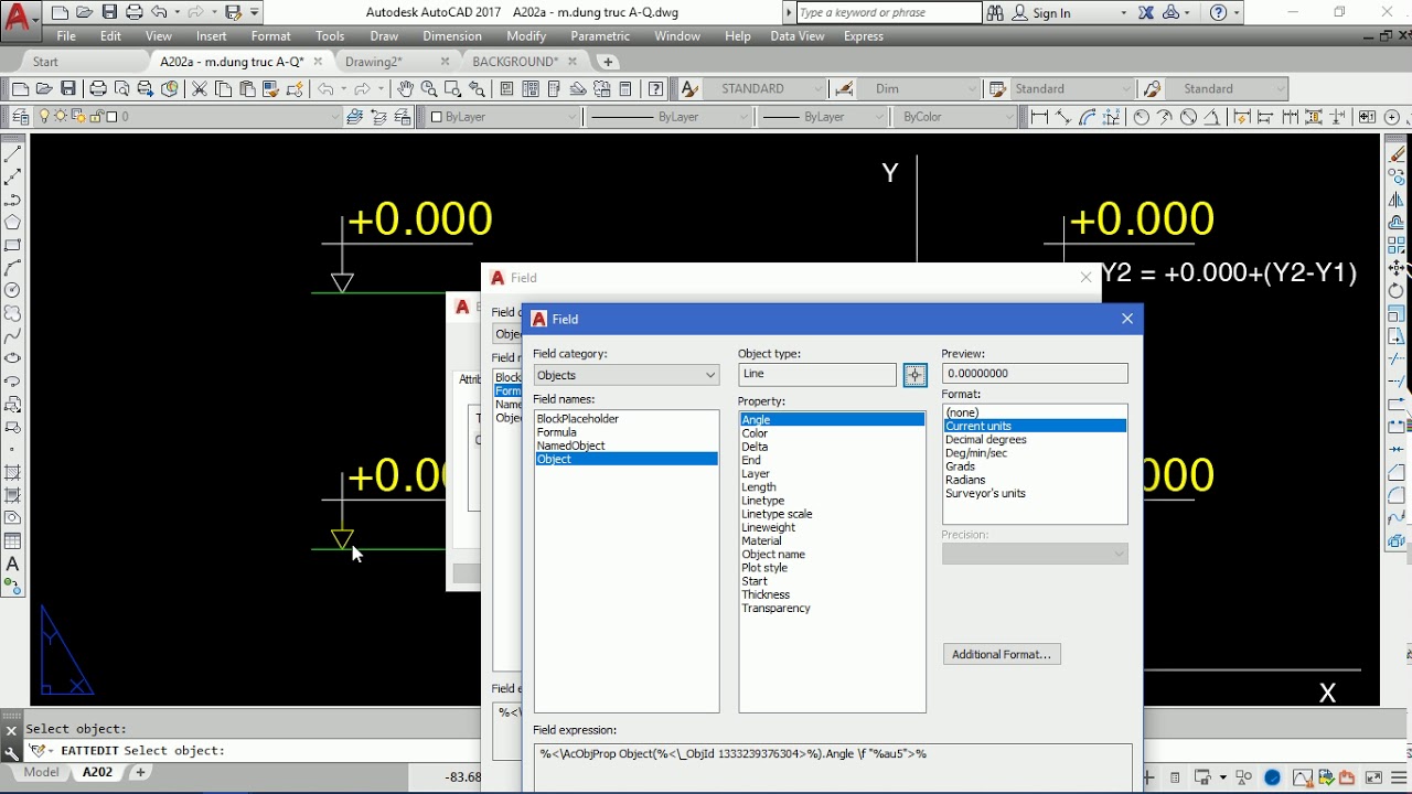 HƯỚNG DẪN DÙNG BIẾN FIELD TẠO CAO ĐỘ TỰ ĐỘNG TRONG AUTOCAD RẤT HAY