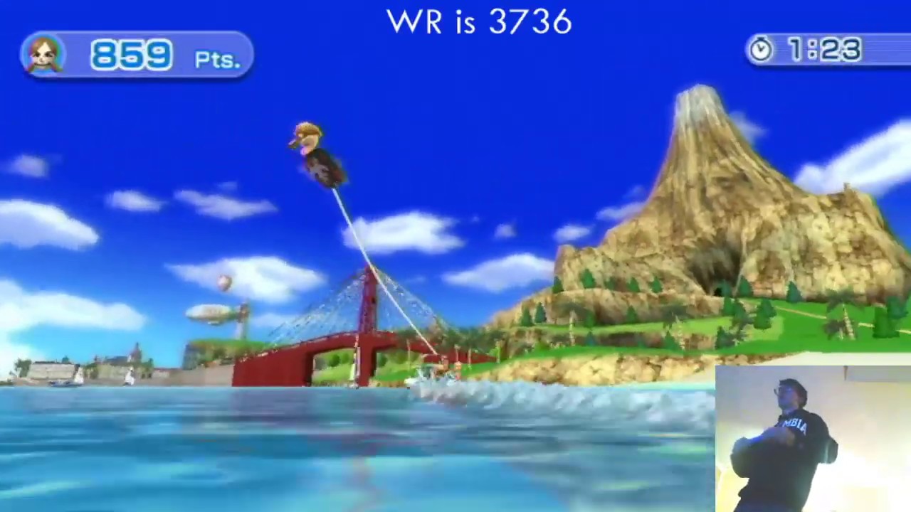 A 3787 в Wii Sports Resort Wakeboarding [WR на момент записи]