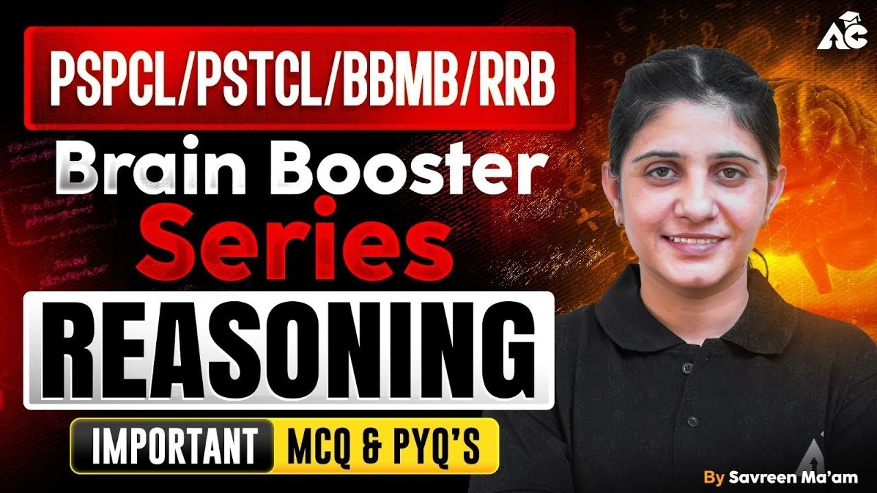 PSPCL /RRB Exam Preparation 2025 Brain Booster Series Reasoning Imortant Mcq+Pyq By Savreen Mam