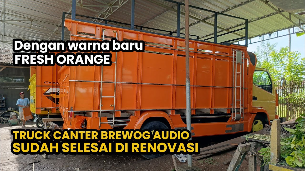 TRUCK CANTER BREWOG SUDAH SELESAI RENOVASI DENGAN WARNA FRESH ORANGE