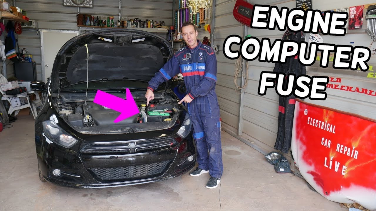 DODGE DART ECM ECU PCM ENGINE COMPUTER FUSE LOCATION REPLACEMENT