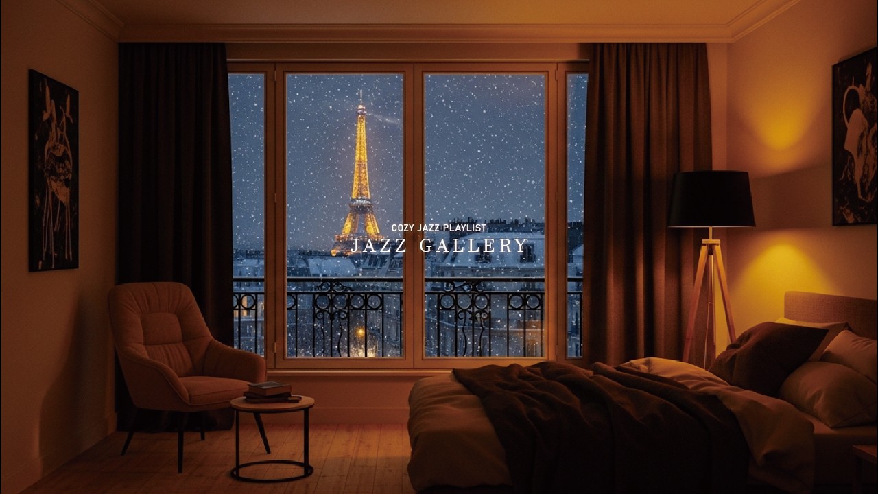 눈 소복이 내리는 파리 야경 재즈갤러리｜Midnight Jazz in Paris