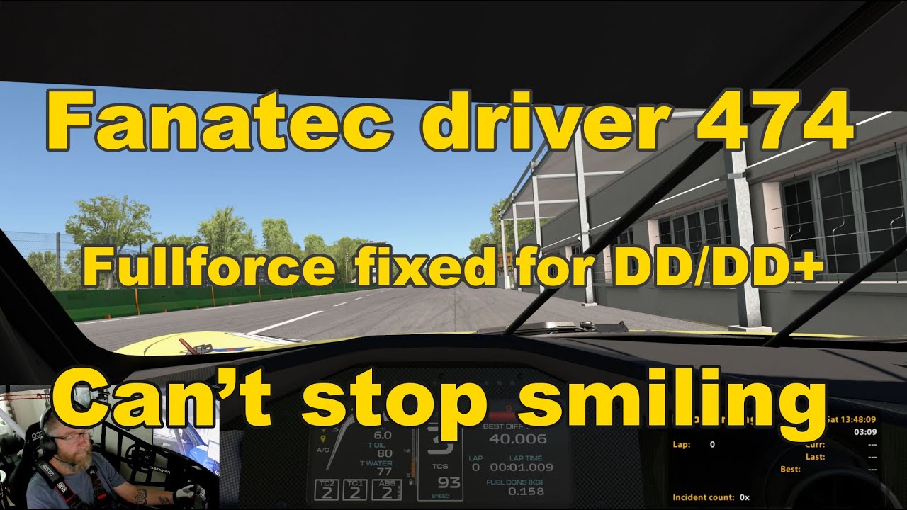 Fanatec Fullforce fixed on DD/DD+ with Driver 474