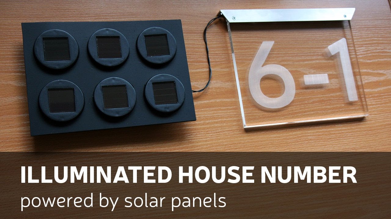 DIY: Illuminated House Number Powered By Solar Panels