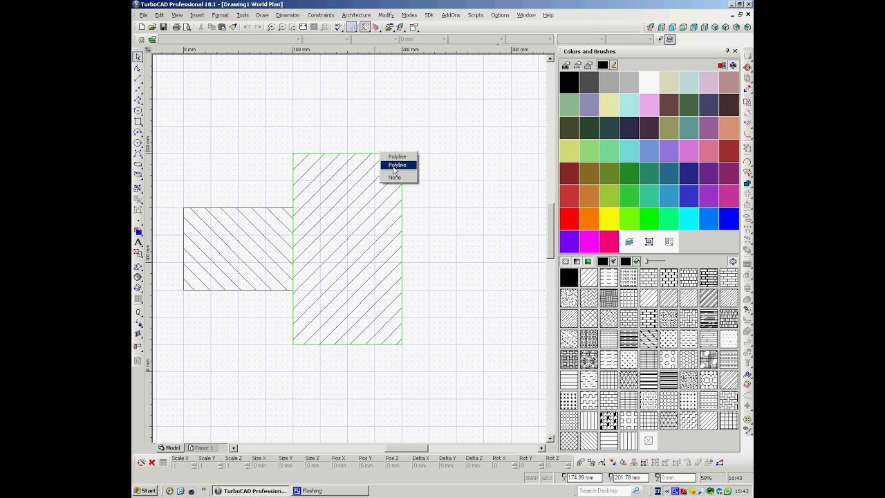 TurboCAD Hatching
