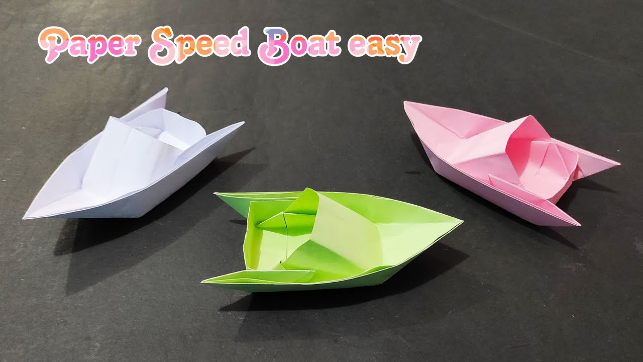 Origami Paper Speed Boat easy - Kapal Speed Boat dari kertas Origami