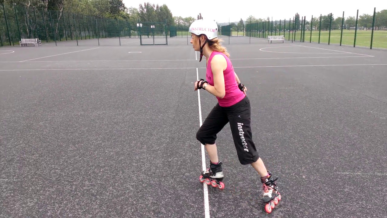 Vintage Tutorial How to stop on rollerblades & inline skates with the Hockey Stop or Parallel Slide