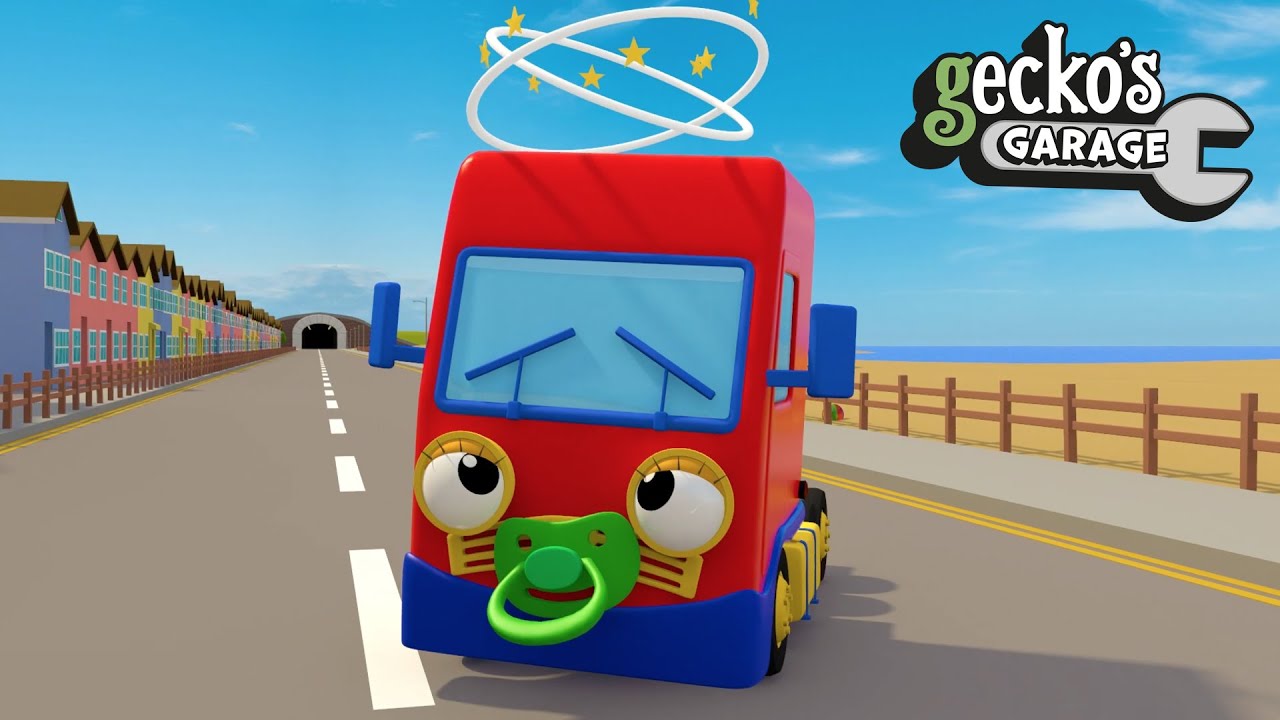 Clumsy Baby Truck CRASHES | Gecko's Garage | Baby Trucks For Kids | Educational Videos For Toddlers