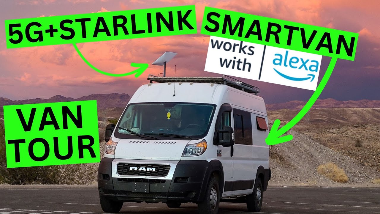 Van Tour - 5G+Starlink Alexa-Enabled RAM Promaster Camper Van