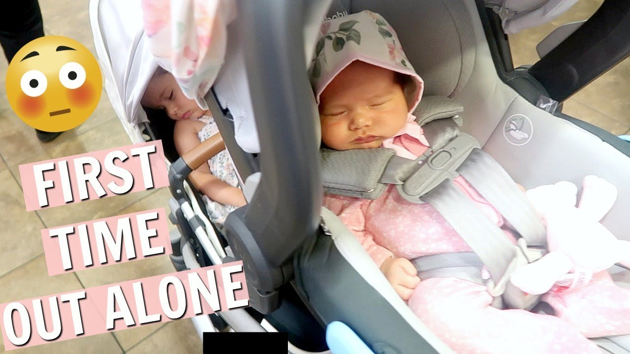 FIRST TIME OUT ALONE WITH A NEWBORN AND TODDLER!