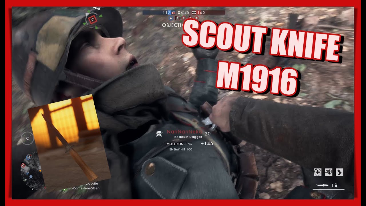 SCOUT KNIFE M1916 MELEE WEAPON GAMEPLAY - Battlefield 5