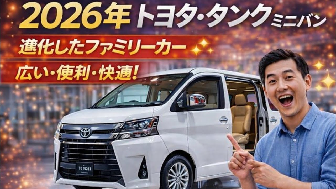 2026年 トヨタ・タンク ミニバン：コンパクトで家族に最適な一台** 🚐✨