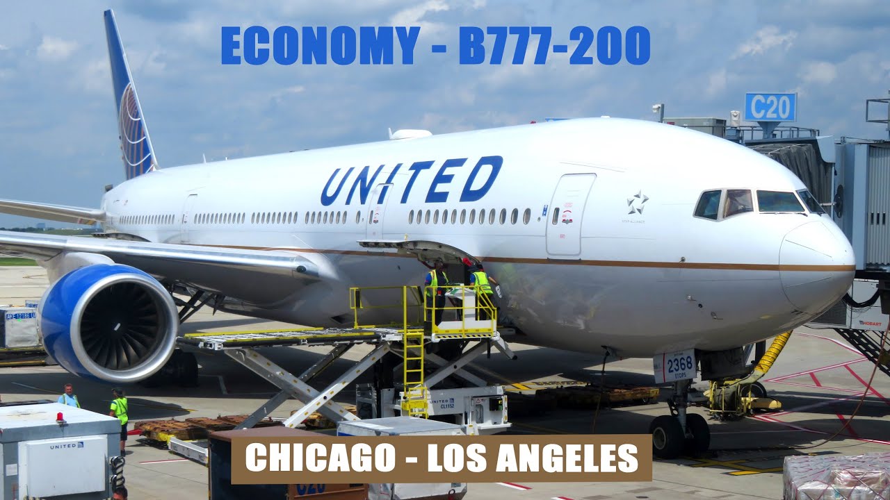 Full Flight | United Airlines Boeing 777-200 | Economy | Chicago to Los Angeles