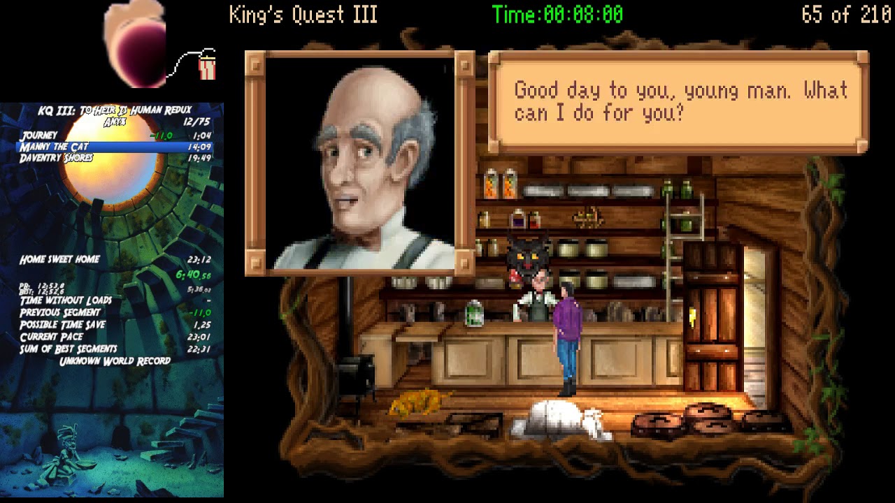 King's Quest III: To Heir Is Human redux any% speedrun in 22:56