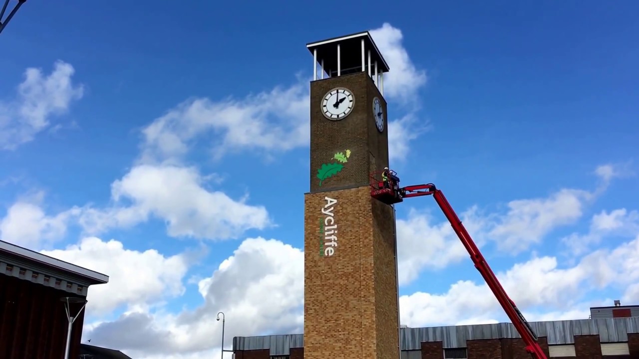 The day the town clock got its voice back. Newton Aycliffe town clock after the refurbishment 2/3/17