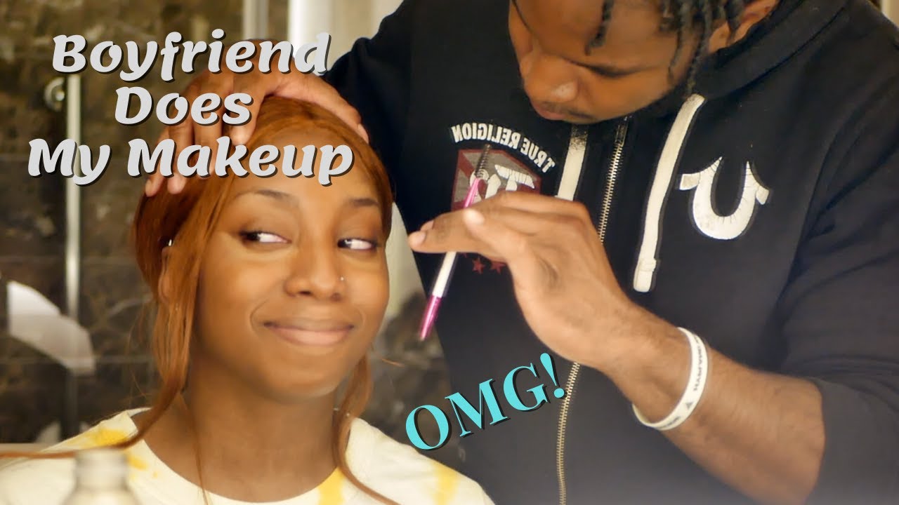 LETTING MY BOYFRIEND DO MY MAKEUP! | HALF8HALF
