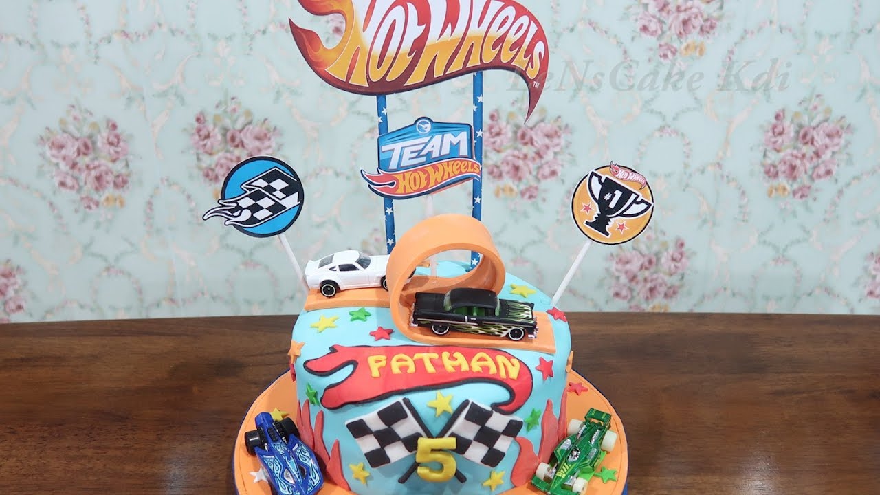 Kue Ultah Simpel dan Mudah 🍰 Kue Ulang Tahun Hotwheels 🚗