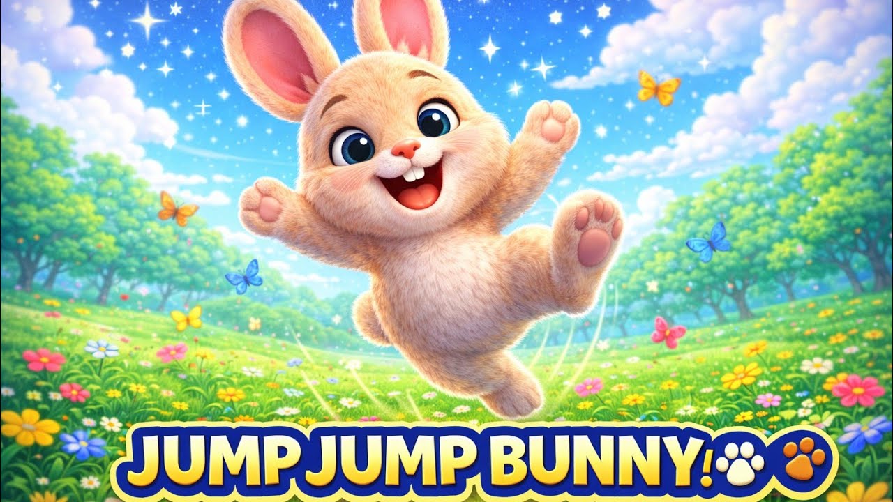 Bunny Jump Jump Song 🐰🐾 | Fun Kids Song | #Shorts