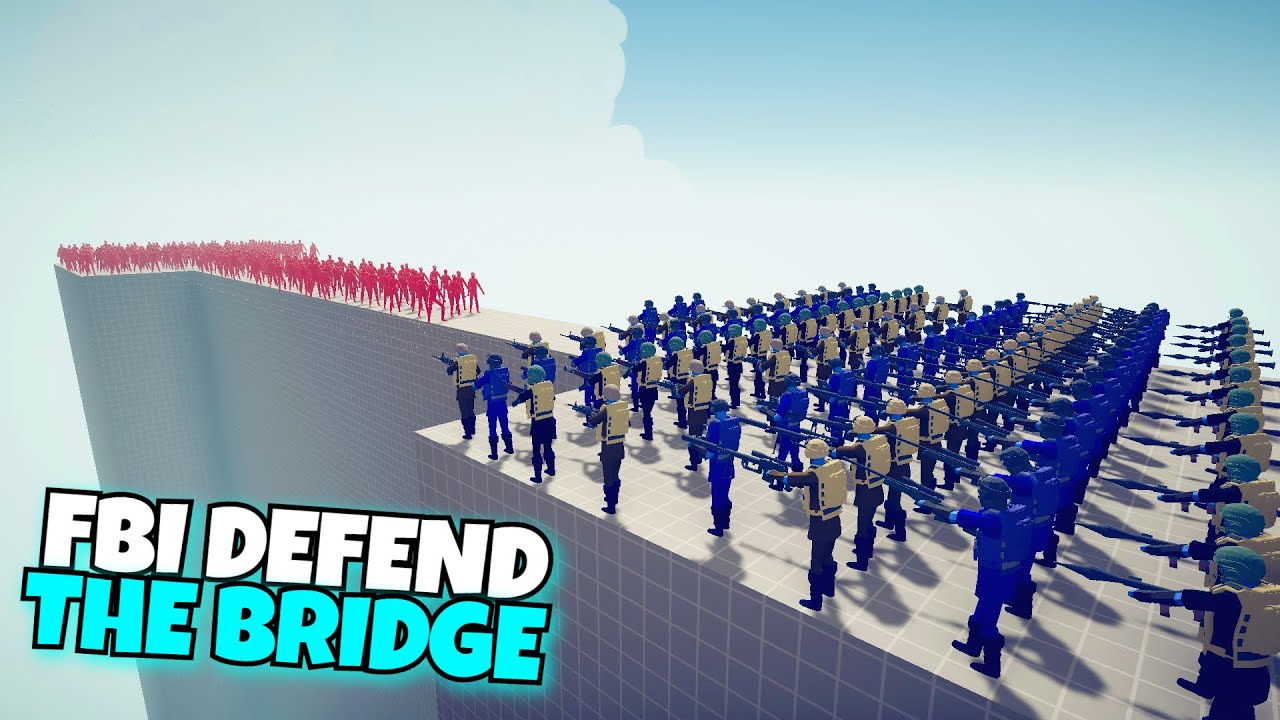 FBI DEFEND THE BRIDGE VS ZOMBIES - Totally Accurate Battle Simulator TABS