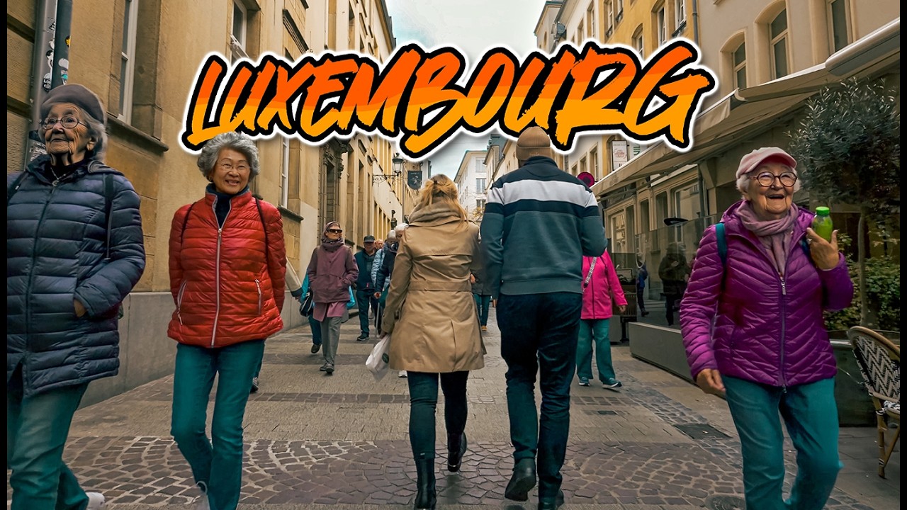 LUXEMBOURG 🇱🇺 Autumn Walking Tour in the Richest Country 4K