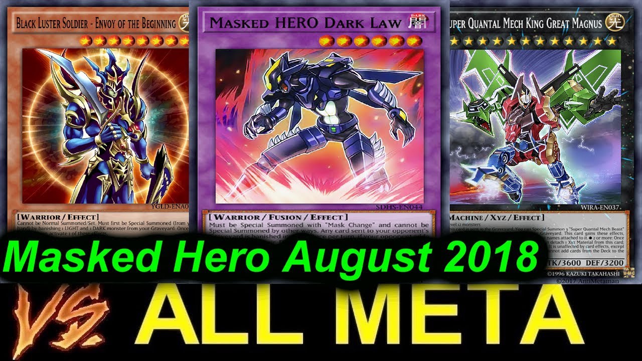 【YGOPRO】MASKED HERO VS ALL META **going 2nd everytime** august 2018
