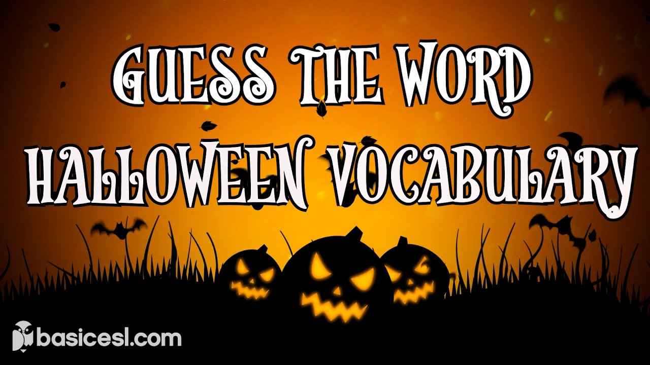 ESL | Spooky Halloween Guessing Game | Halloween Words | English Pronunciation | Guess all 16 words!