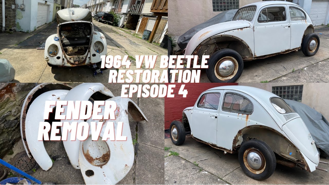 1964 VW Beetle Restoration Episode 4 - Fender Removal