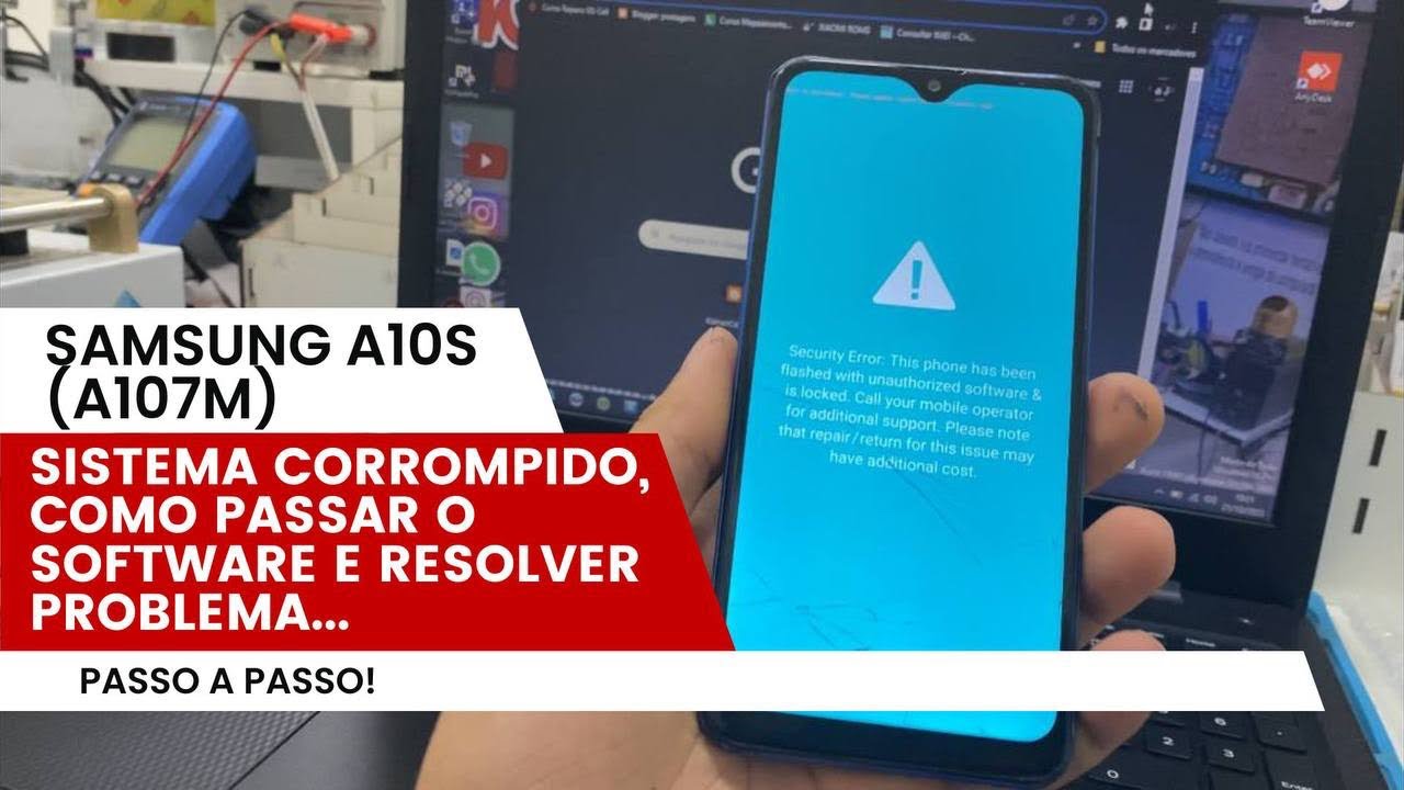 Samsung A10s sistema corrompido não liga (SOLUÇÃO) Como instalar rom, Como passar o software em 2023